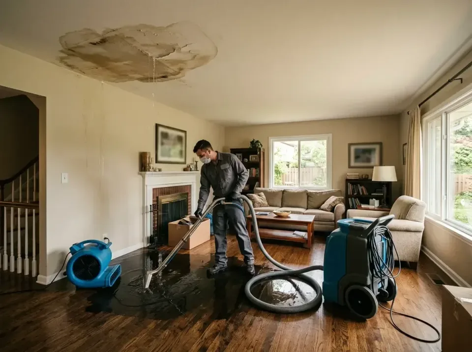 attic-pipe-burst-ceiling-drip-008 — frequently asked questions, Water Damage Restoration & Carpet Care in Carlinville, IL